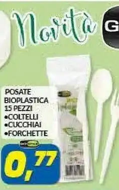 Risparmio Casa Posate Bioplastica 15 Pezzi offerta