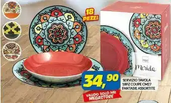 Risparmio Casa Servizio Tavola 18pz Coupe Cm27 Fantasie offerta