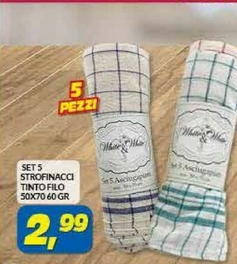 Risparmio Casa Set 5 Strofinacci Tinto Filo offerta