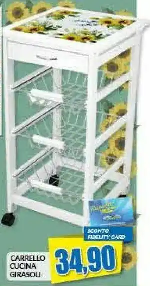 Risparmio Casa Carrello Cucina Girasoli offerta
