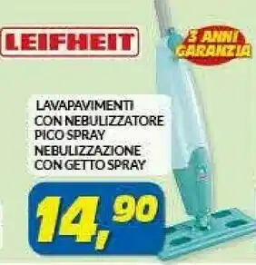 Risparmio Casa Leifheit Lavapaviment Con Nebulizzatore Pico Spray Nebulizzazione Con Getto Spray offerta