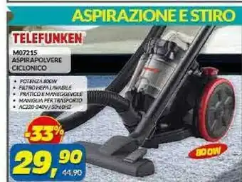 Risparmio Casa Telefunken M07215 Aspirapolvere Ciclonico offerta