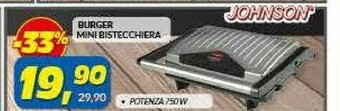 Risparmio Casa Johnson Burger Mini Bistecchiera offerta