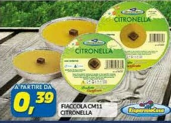 Risparmio Casa Fiaccola Cm11 Citronella offerta