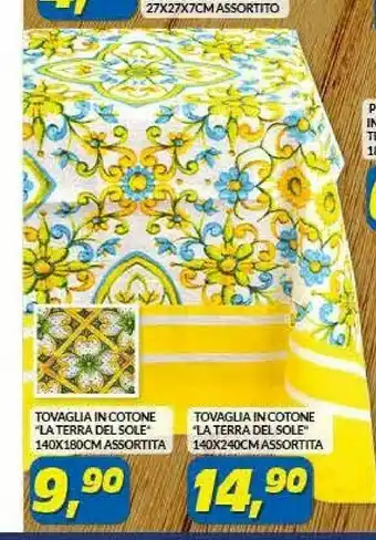 Risparmio Casa Tovaglia In Cotone La Terra Del Sole 140x180cm offerta