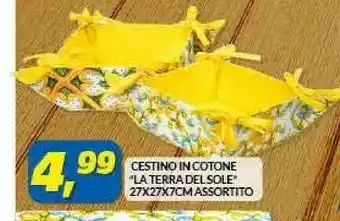 Risparmio Casa Cestino In Cotone offerta