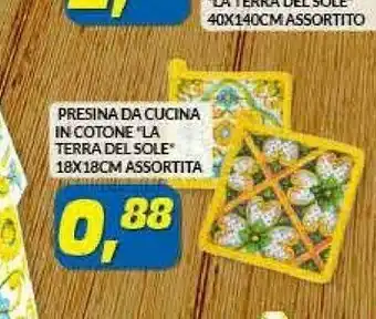 Risparmio Casa Presina Da Cucina In Cotone La Terra Del Sole offerta