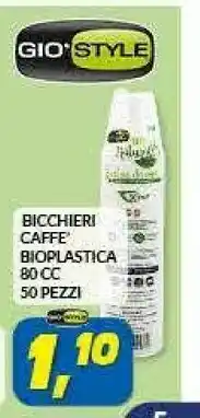 Risparmio Casa Bicchieri Caffe Bioplastica offerta
