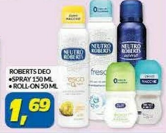 Risparmio Casa Neutro Roberts Deo Spray Roll-on offerta