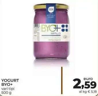 Spazio Conad Byo+ Yogurt vari tipi 500 g offerta