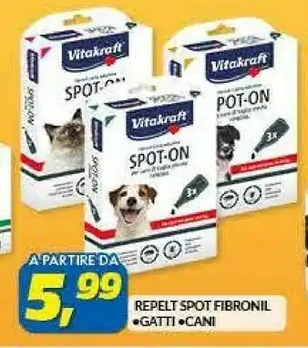 Risparmio Casa Vitakraft Repelt Spot Fibronil Gatti Cani offerta