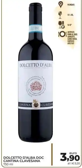 Spazio Conad Cantina Clavesana Dolcetto D'alba DOC 750 ml offerta