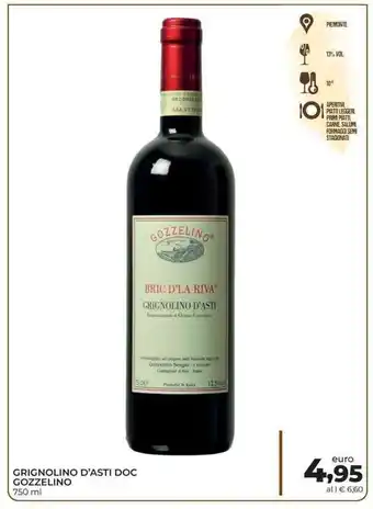 Spazio Conad Gozzelino Grignolino D'asti DOC 750 ml offerta