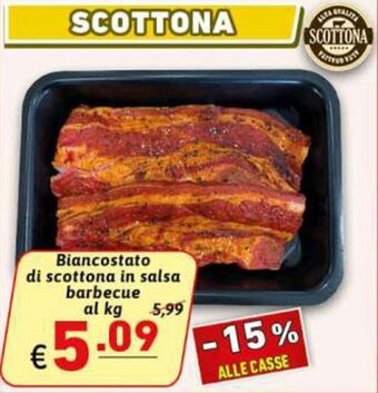 Biancostato di scottona in salsa barbecue