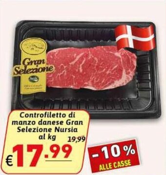 Controfiletto di manzo danese Gran Selezione Nursia