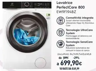 Unieuro Electrolux PerfectCare 800 EW9F194BZ offerta