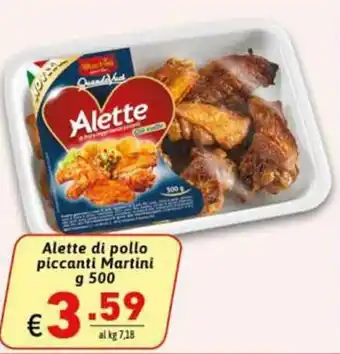 Ipercarni Alette di pollo piccanti Martini g 500 offerta