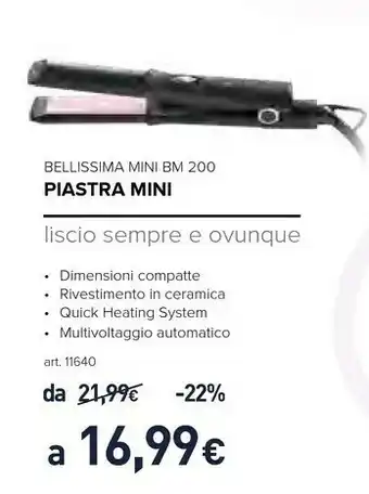 Unieuro Bellissima Mini BM 200 Piastra Mini offerta