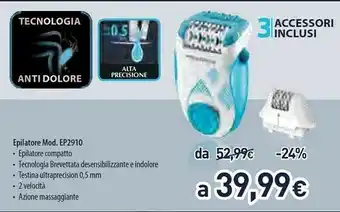 Unieuro Braun Calor EP2910 Skin Spirit Epilatore offerta
