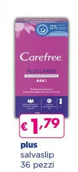 Acqua & Sapone Carefree Salvaslip Plus Large offerta