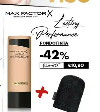 Acqua & Sapone Max Factor Lasting Performance Fondotinta Tubo Crema offerta