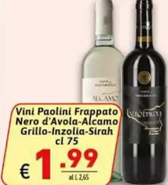 Vini Paolini Frappato Nero d'Avola-Alcamo Grillo Inzolia Sirah cl 75