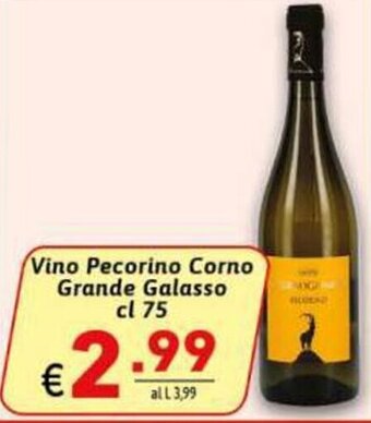 Ipercarni Vino Pecorino Corno Grande Galasso cl 75 offerta