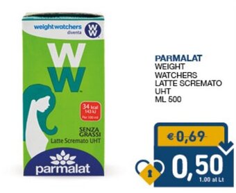 SeBón Supermercati Parmalat Weight watchers latte Scremato UHT ml 500 offerta
