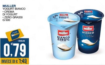 SeBón Supermercati Muller Yogurt Bianco Crema di Yogurt/Zero Grassi g 500 offerta