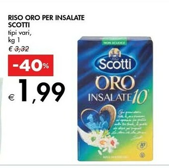 Bennet Scotti Riso Scotti - Riso Oro Per Insalate 1000 G(ml) offerta