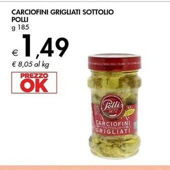 Bennet Polli Carciofini Sottolio Grigliati 185 G(ml) offerta