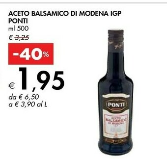 Bennet Ponti Aceto Balsamico Di Modena IGP 500 G(ml) offerta