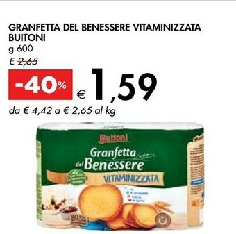 Bennet Buitoni Granfetta Del Benessere Vitaminizzata 600 G offerta