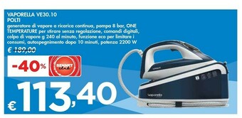 Bennet Polti Vaporella VE30.10 offerta