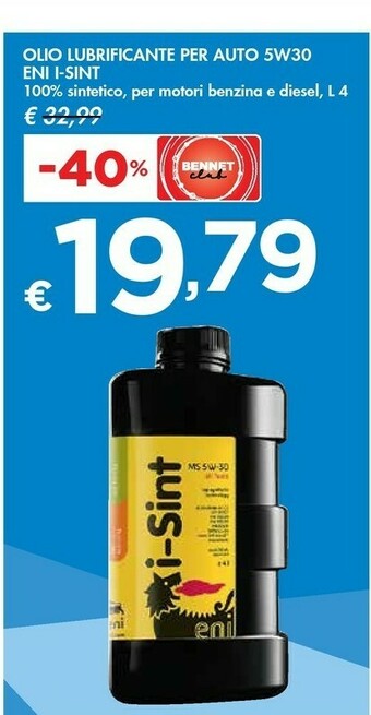 Bennet Eni I-Sint 5W-30 1L Olio Per Motore offerta