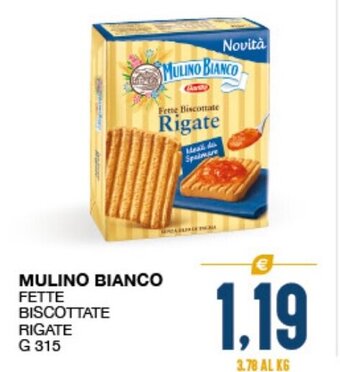 SeBón Supermercati Mulino Bianco Fette Biscottate Rigate g 315 offerta