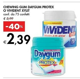 Bennet Daygum Chewing Gum Protex O Vivident Xylit offerta
