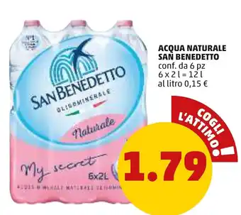 PENNY San Benedetto Acqua Naturale 6 pz 12 l offerta
