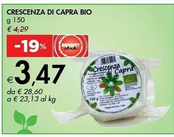 Bennet Crescenza Di Capra Bio 150 G offerta