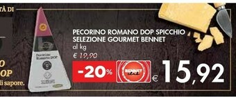Bennet Pecorino Romano Dop Spicchio Selezione Gourmet