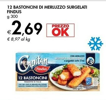 Bennet Findus 12 Bastoncini Di Merluzzo Surgelati 300 G offerta