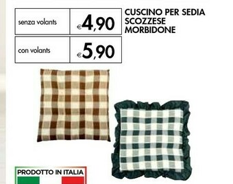 Bennet Cuscino Per Sedia Scozzese Morbidone offerta