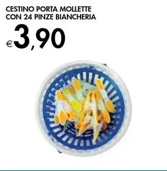 Bennet Cestino Porta Mollette Con 24 Pinze Biancheria offerta