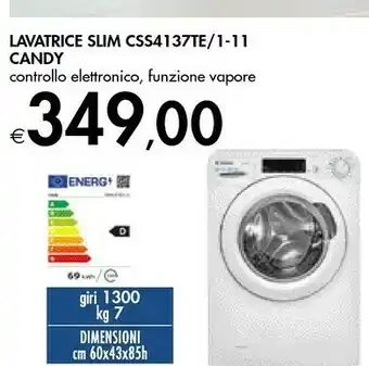 Bennet Candy Lavatrice Slim CSS4137TE/1-11 offerta