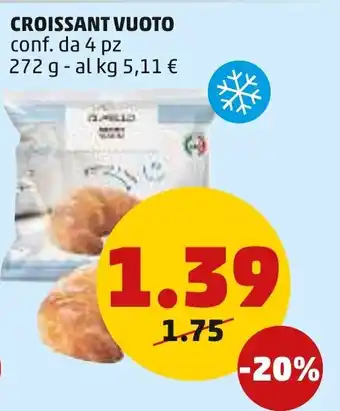 PENNY Croissant Vuoto 4 pz 272 g offerta