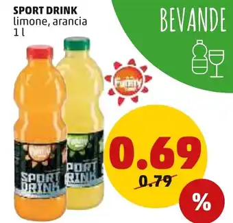 PENNY Sport Drink limone, arancia 1 l offerta