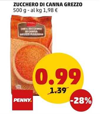 PENNY Penny Zucchero Di Canna Grezzo 500 g offerta