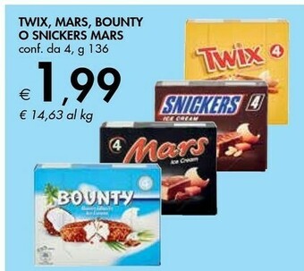 Bennet Twix / Mars / Bounty O Snickers Mars offerta
