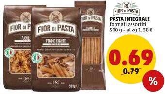 PENNY Fior di Pasta Pasta Integrale formati assortiti 500 g offerta
