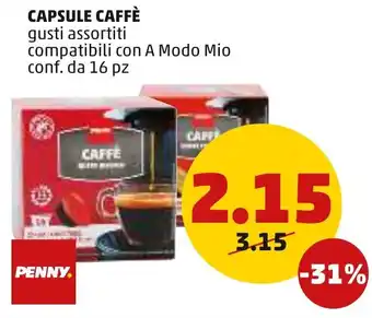 PENNY Penny Capsule Caffè gusti assortiti 16 pz offerta